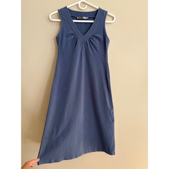 Athleta Sleeveless Senorita Casual Midi Dress in Light Blue Gray Size Small TALL - Picture 3 of 12